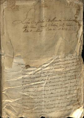 Actas Capitulares de 1781 (I)