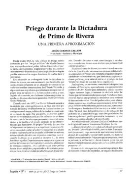 Priego durante la dictadura de Primo de Rivera