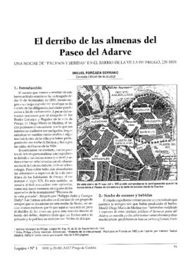 Derribo de las almenas del Paseo del Adarve