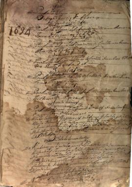 Actas Capitulares de 1694 (I)