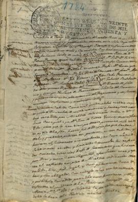 Actas Capitulares de 1784 (I)