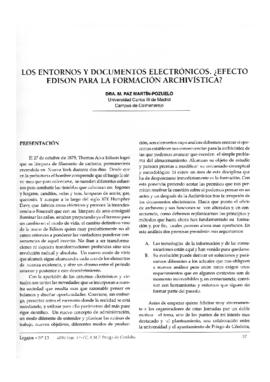 Los entornos y documentos electrónicos. ¿Efecto Edison para la formación archivística?