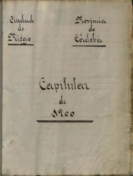 Actas Capitulares de 1900 (I)